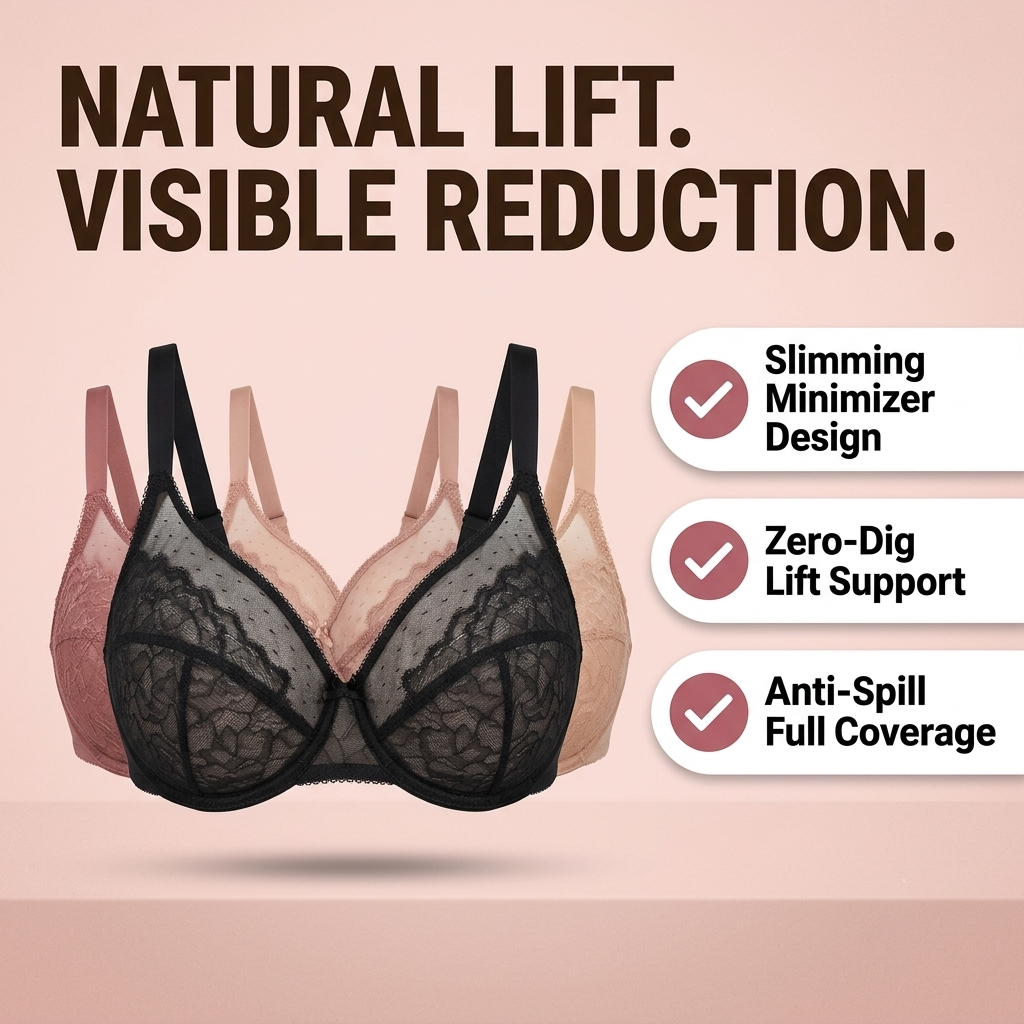 Solniq Large French lace bra